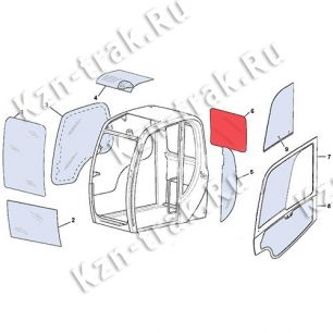 Стекло заднее [333/J3869 (333/E2511)] для JCB JS330 