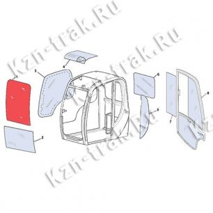 Стекло лобовое верхнее [JHN0178 (JHN0140)] для JCB JS240 