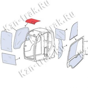 Стекло крыши [333/J7857 (333/K1995)] для JCB JS260 
