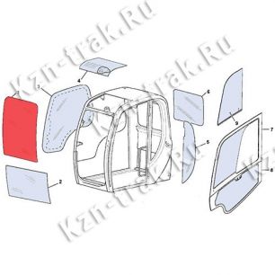Стекло лобовое верхне [333/J3882 (333/E2588)] для JCB JS260 