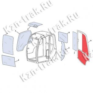 Стекло двери [827/80220 (331/45035)] для JCB JS 260 