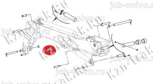 Палец в шток г/цилиндра подъема стрелы [333/C6372] для погрузчика JCB 535-95 