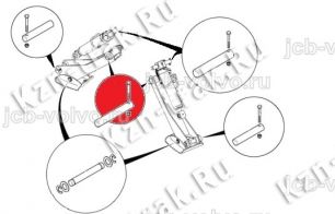 Палец крепления стабилизатора к раме [333/C7394] для погрузчика JCB 540-140 