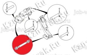 Палец крепления лапы стабилизатора [811/70094] для погрузчика JCB 540-140 