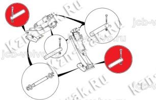 Уплотнение в шток г/цилиндра стабилизатора [813/00426A] для погрузчика JCB 540-170 
