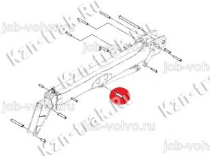 Палец в шток г/цилиндра подъема стрелы [811/10096] для погрузчика JCB 540-170 