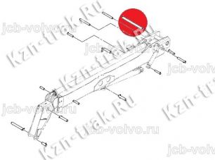 Втулка на палец крепления стрелы к раме [808/00389] для погрузчика JCB 540-170 