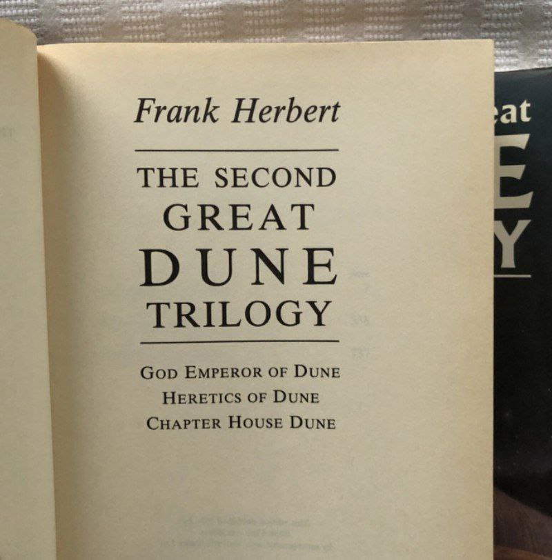 The Second Great DUNE Trilogy Frank Herbert 1st Thus HB/DW