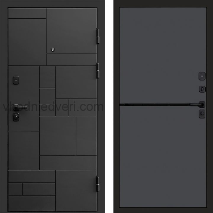 Входная дверь Termo-door Квадро Black - Нео Графит