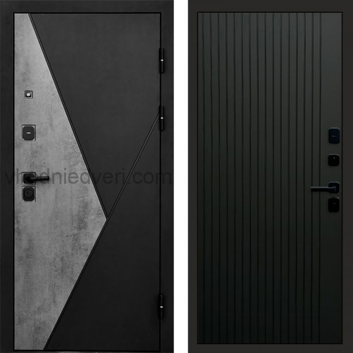 Входная дверь Termo-door Матрикс Бетон - FLAT Черный кварц