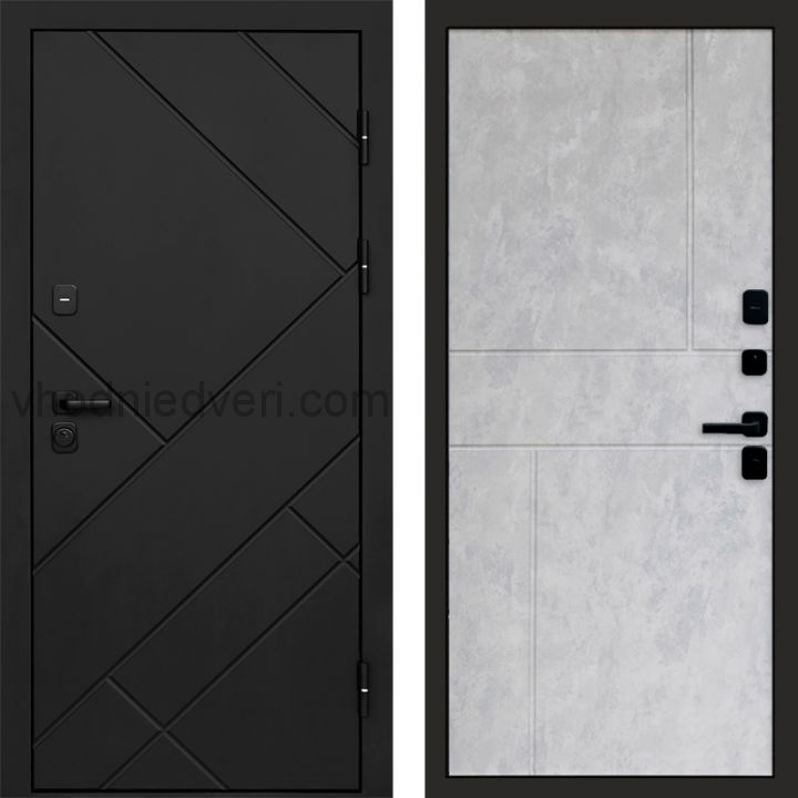 Входная дверь Termo-door Стоун Black - Горизонт Бетон светлый