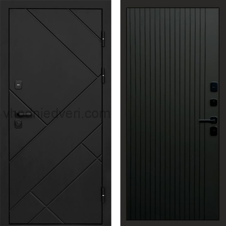 Входная дверь Termo-door Стоун Black - FLAT Черный кварц