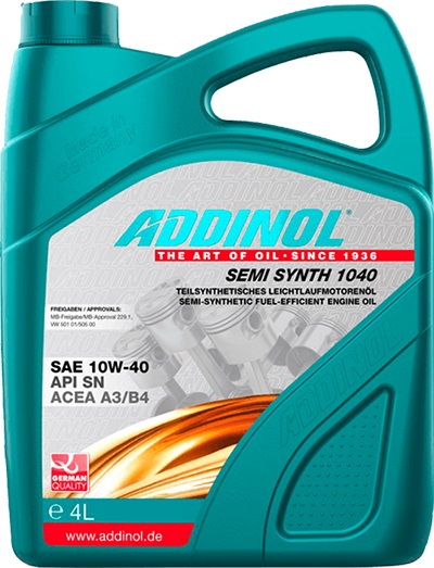 Addinol Semi Synth 1040 10W-40, 4л