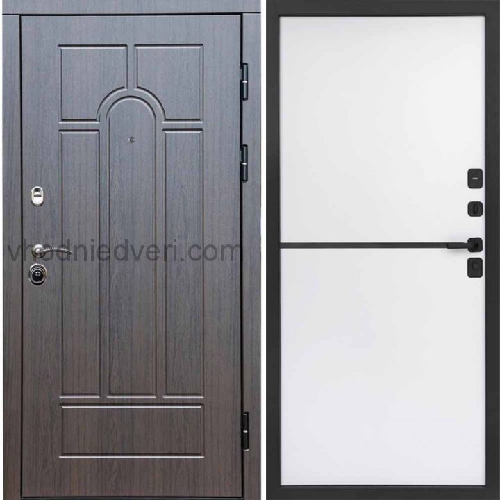 Входная дверь Termo-door Премиум винорит Модена Венге с терморазрывом - Нео White