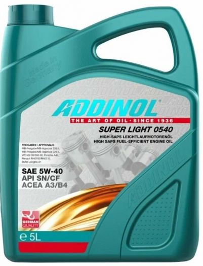 Addinol Super Light 0540 5W-40, 5л