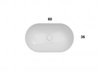 Накладная раковина Globo T-Edge Le Ciotole B6O62 60 х 36 схема 3