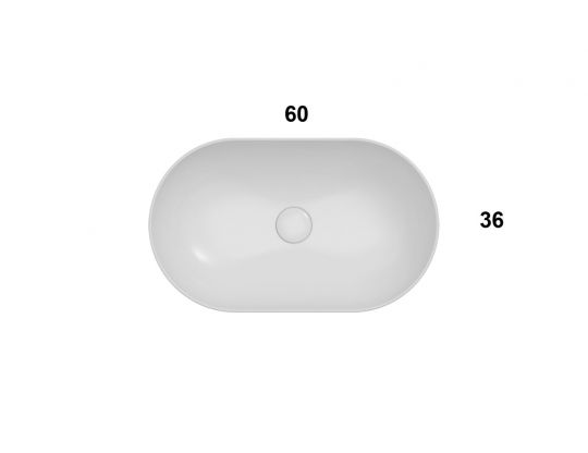 Накладная раковина Globo T-Edge Le Ciotole B6O62 60 х 36 схема 3