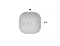 Накладная раковина Globo T-Edge Le Ciotole B6Q45 42 х 42 схема 3