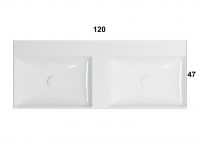 Двойная раковина Globo Le Lastre B6R120 120 х 47 схема 3 Двойная раковина Globo Le Lastre B6R120 120 х 47 схема 3