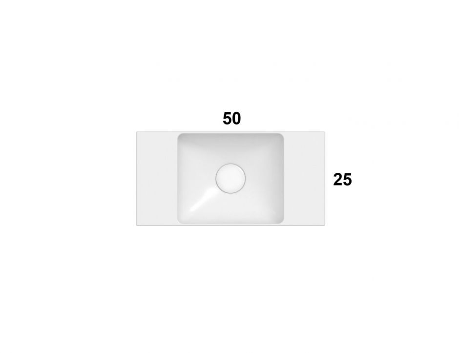 Раковина Globo Le Lastre B6R521D 50 х 25 с отверстием справа ФОТО