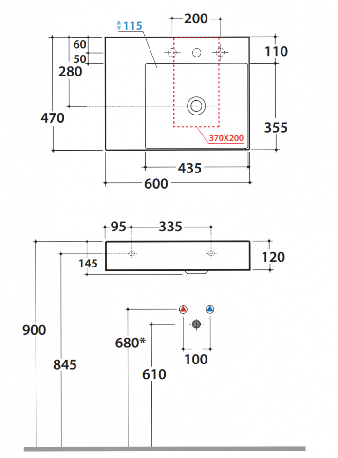 Раковина Globo Le Lastre RH B6R60D 60 х 47 ФОТО