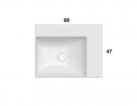 Раковина Globo Le Lastre LH B6R60S 60 х 47 схема 3 Раковина Globo Le Lastre LH B6R60S 60 х 47 схема 3