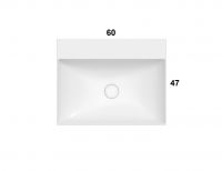 Накладная раковина Globo T-Edge B6R65 60 х 47 схема 3