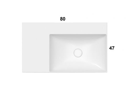 Раковина Globo Le Lastre B6R80D 80 х 47 схема 3 Раковина Globo Le Lastre B6R80D 80 х 47 схема 3