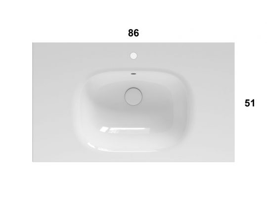 Раковина Globo Boulevard BL086 86 x 51 схема 3