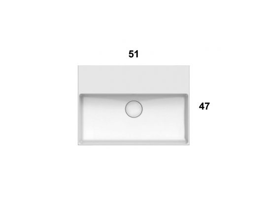 Накладная раковина Globo Le Lastre T-Edge IN051 51 х 37 схема 3