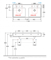 Раковина Globo I Classici SCQ110 110x50 схема 2