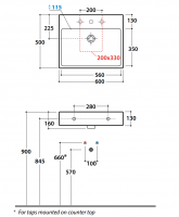 Раковина Globo I Classici SCQ62 60x50 схема 2