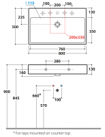Раковина Globo I Classici SCQ82 80x50 схема 2 Раковина Globo I Classici SCQ82 80x50 схема 2