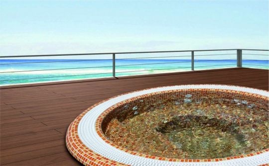 СПА бассейн с мозаикой Aquavia Oasis d250 см на шесть человек 250х250 схема 7