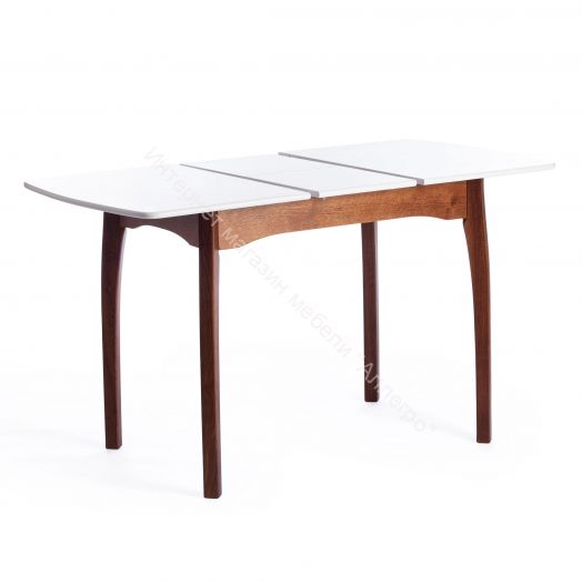 Стол CATERINA	бук, мдф, 100+30x70x75, коричневый, белый