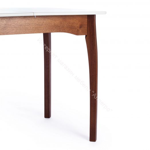 Стол CATERINA	бук, мдф, 100+30x70x75, коричневый, белый