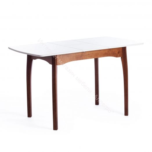 Стол CATERINA	бук, мдф, 100+30x70x75, коричневый, белый