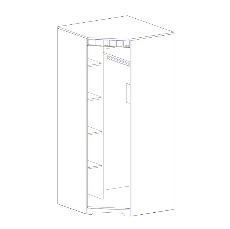 Прованс спальня шкаф угловой