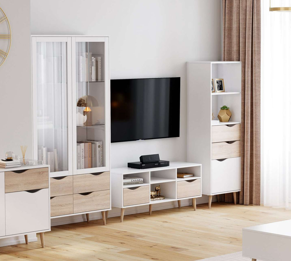 Шкаф-витрина двустворчатый "Соната" гостиная