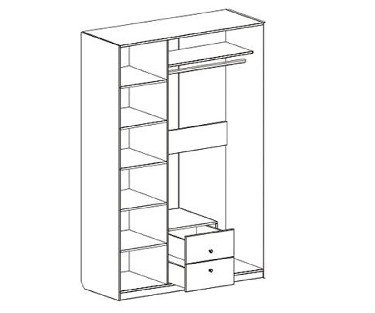 Верона Шкаф трёхдверный