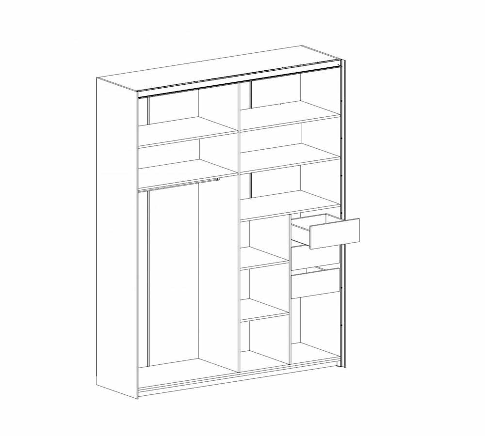 Шкаф с раздвижными дверями "Глазго" спальня