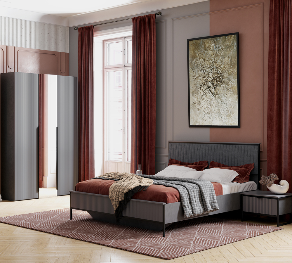 Спальный гарнитур "Нора" композиция #3 графит