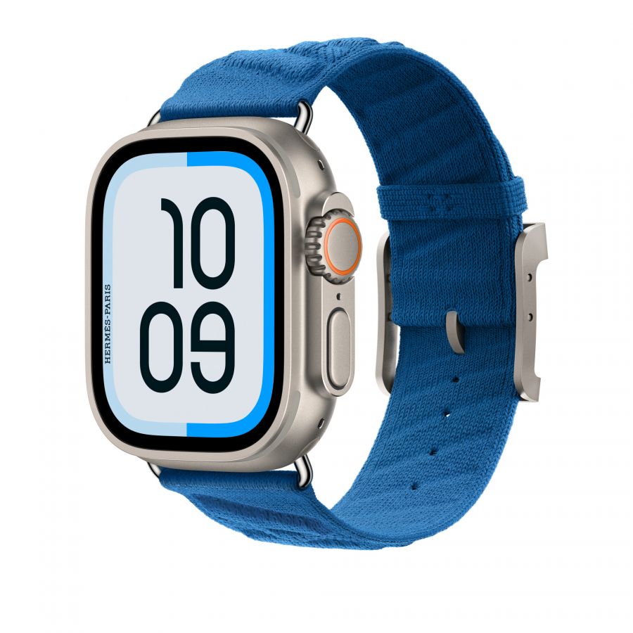 Часы Apple Watch Hermès Ultra 2 GPS + Cellular 49mm Titanium Case with Noir Scub’H Diving