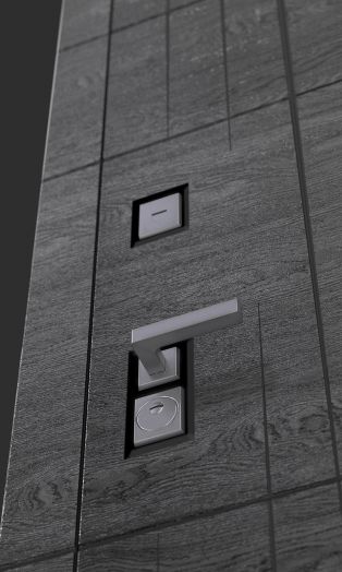 Входная дверь Бункер BN 09 - Зеркало Белый софт, фацет с багетом 16мм