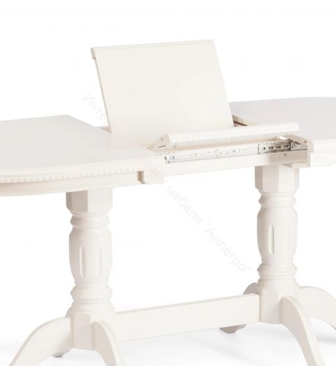 Стол COPPOLA бук, мдф, 140+40x80x77см, Ivory white