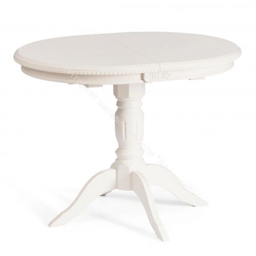 Стол STEFANO бук, мдф, 100+30x80x77см, Ivory white