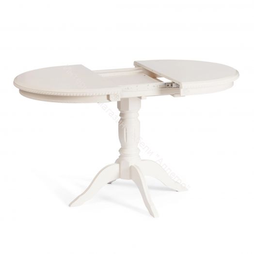 Стол STEFANO бук, мдф, 100+30x80x77см, Ivory white