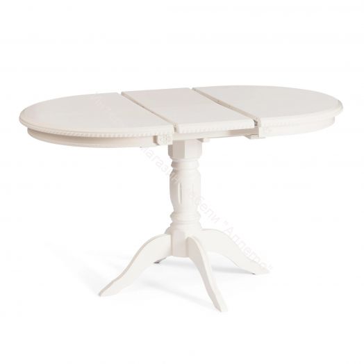 Стол STEFANO бук, мдф, 100+30x80x77см, Ivory white