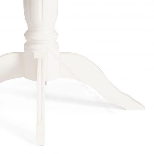 Стол STEFANO круглый бук, мдф, D90+30x77см, Ivory white