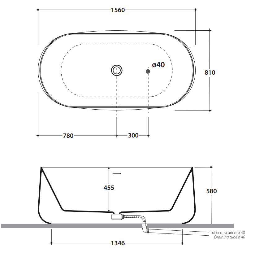 Овальная Ванна Globo Martina KOIB132 156x81 см ФОТО